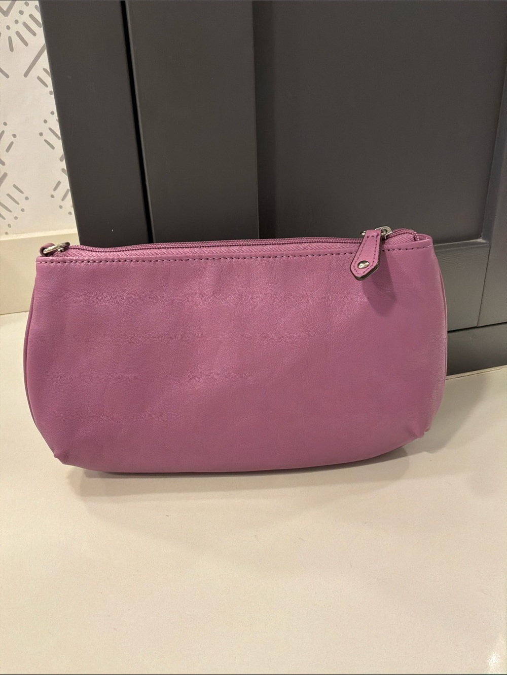 Coach Lavender Leather Wristlet Clutch - Picture 2 of 6